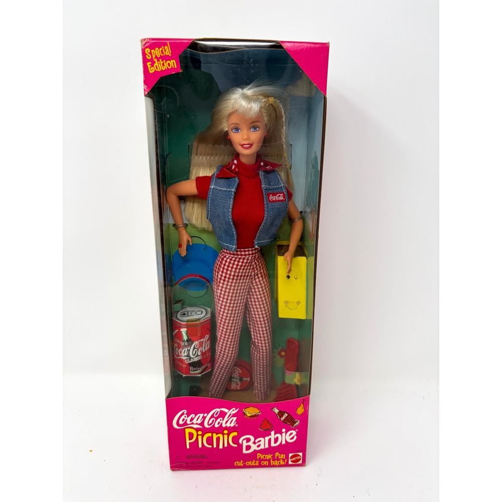 Mattel Coca-Cola Picnic Barbie Special Edition Doll 1997 Vintage 19626 NIB